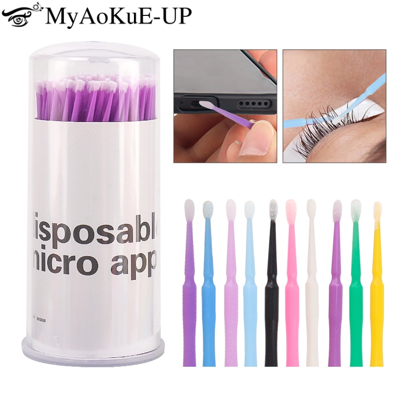 Beauty Makeup Brands - 100pcs Disposable Eyelash Brush Lash Extension