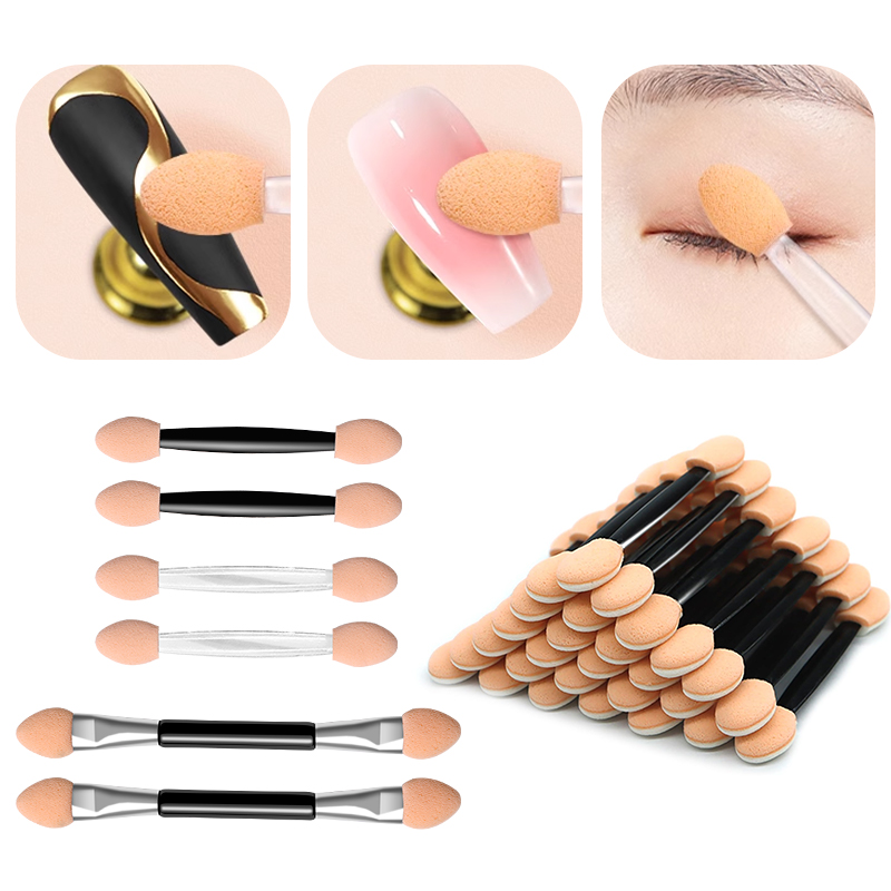 Beauty Makeup Artist - 10/30/50PCS Dual Ended Disposable Nail Sponge