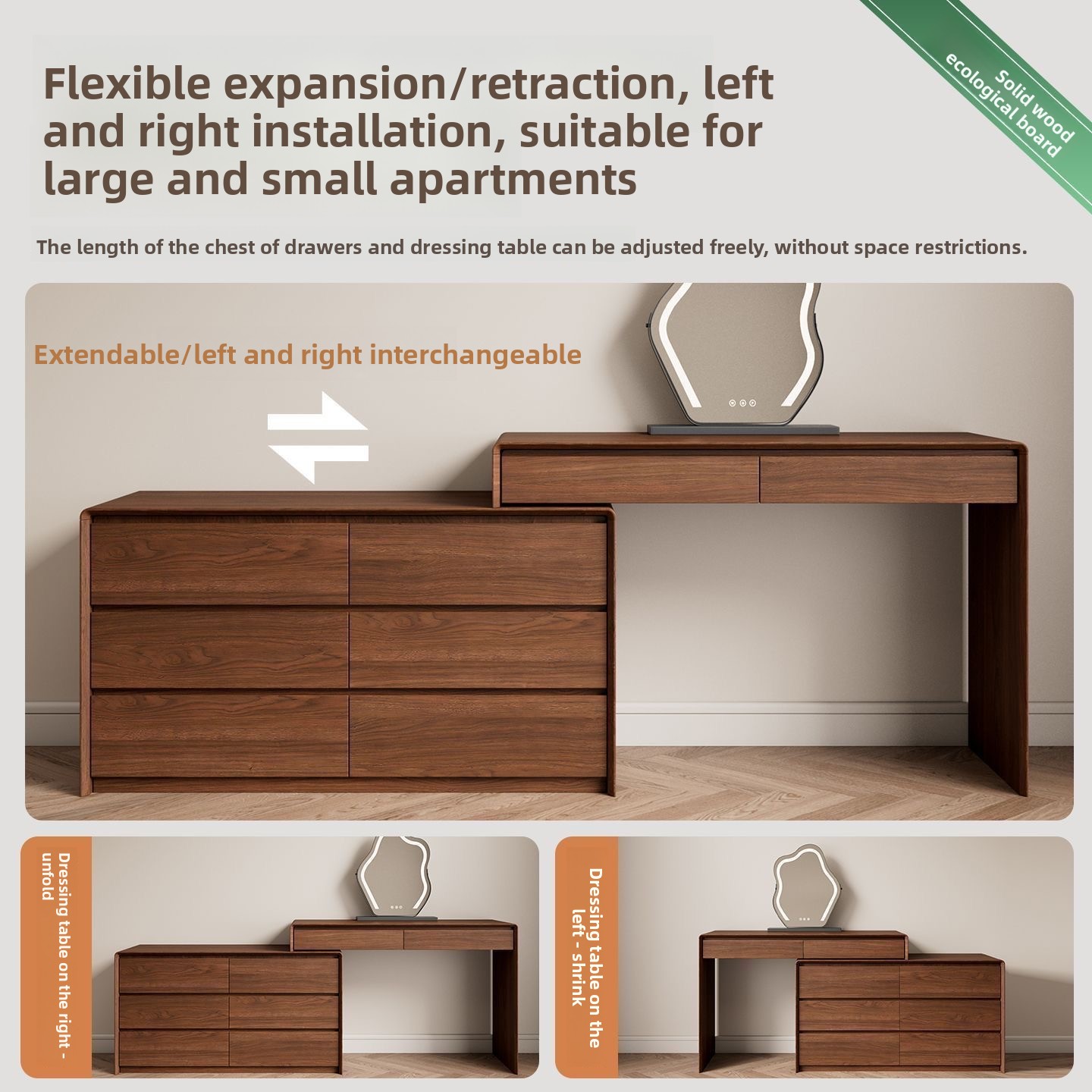 Modern Dressing Table Wood She - Makeup Beauty Lounge recension och pris